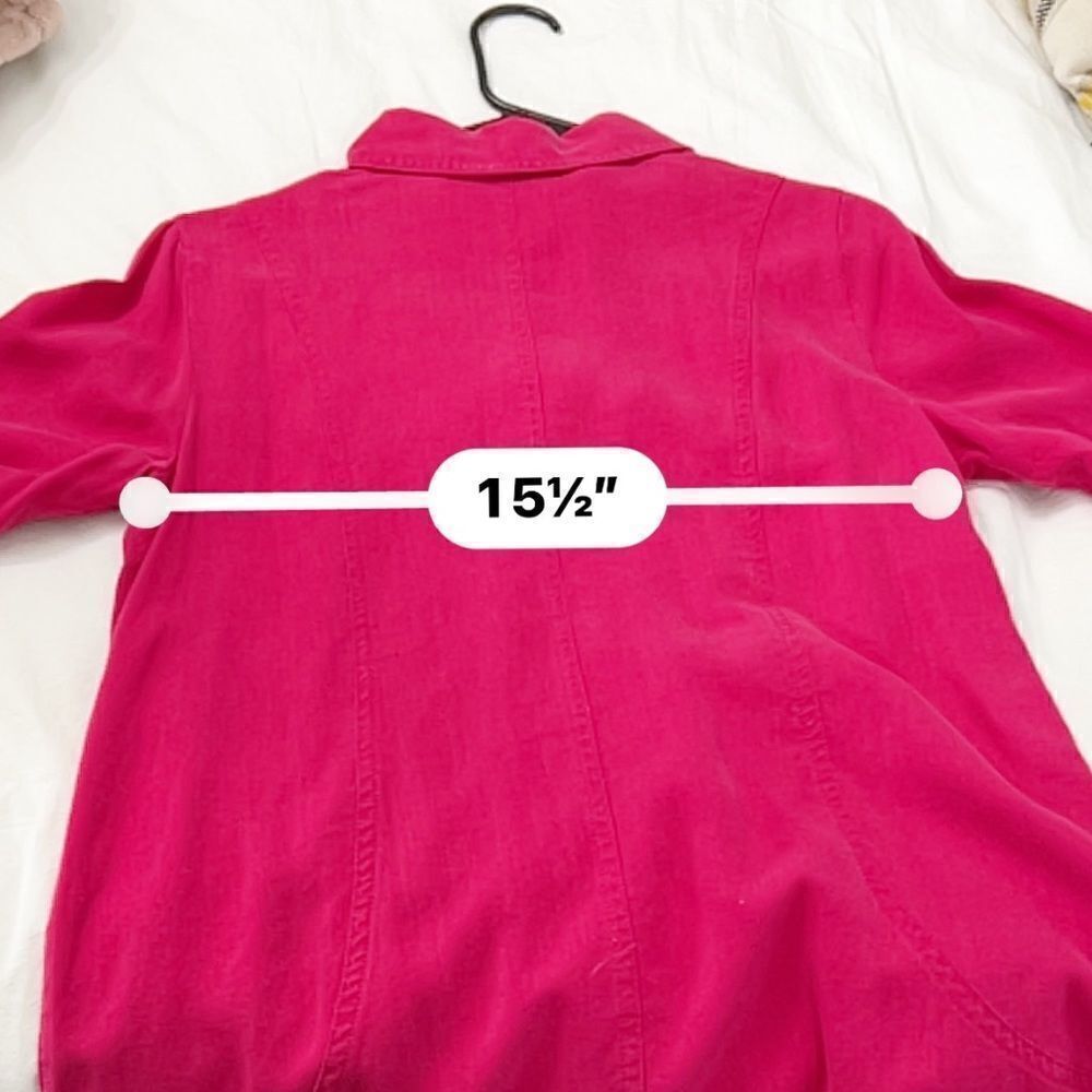 Soft Surroundings Button Up Tunic In Fuchsia W/ M… - image 8